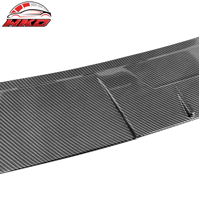 Fits 14-24 Infiniti Q50 V Style Carbon Fiber Print Rear Window Roof Spoiler Wing