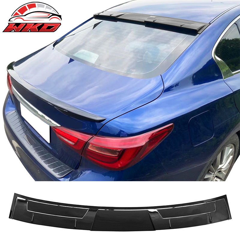 Wholesale 14-24 Infiniti Q50 V Style Gloss Black Rear Window Roof Spoiler Visor Wing