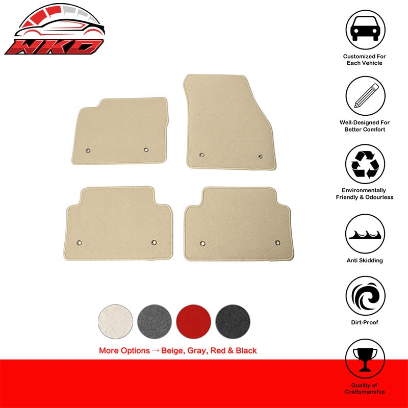 Fits 18-23 Jaguar E-Pace Front Rear Car Floor Mats Liner Carpets Set Nylon Beige
