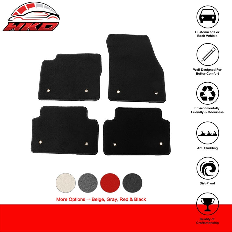 Fits 18-23 Jaguar E-Pace Front Rear Car Floor Mats Liner Carpets Set Nylon Black