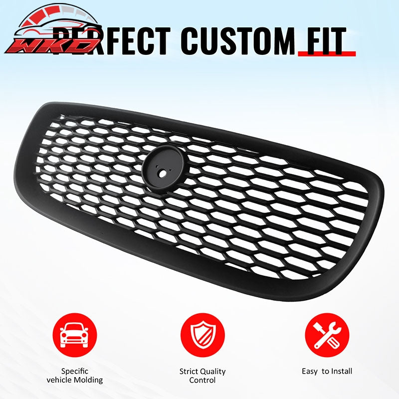 Fits 16-19 Jaguar XE Matte Black 2020 Style Front Bumper Upper Grille Assembly