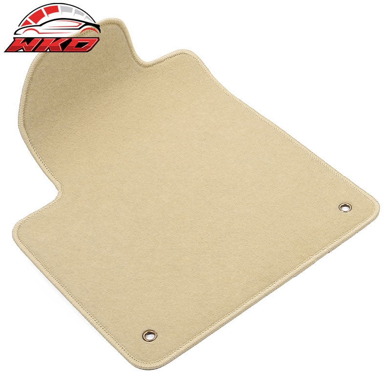 Fits 14-23 Jeep Cherokee Anti-Slip Front Rear Floor Mats Carpet Nylon 4PCS Beige
