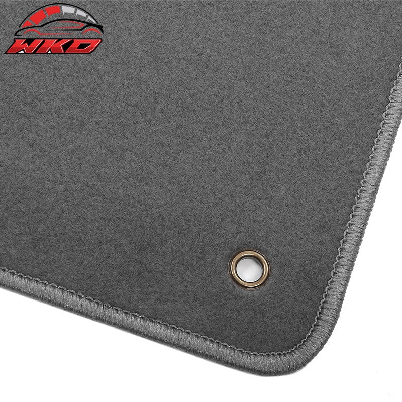 Fits 14-23 Jeep Cherokee Anti-Slip Front Rear Floor Mats Carpet Nylon 4PCS Gray