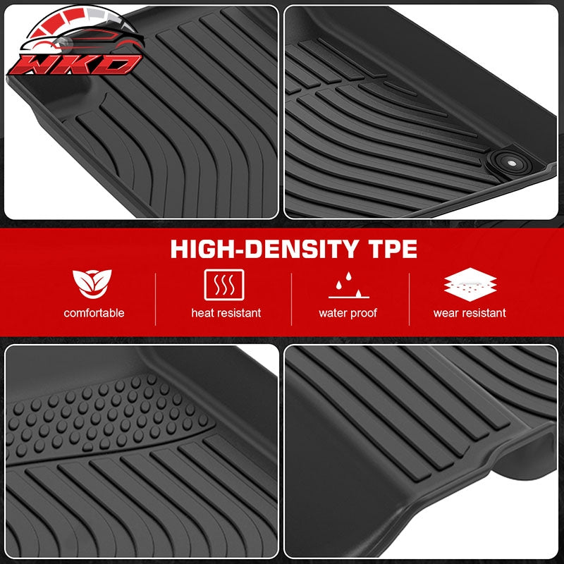 Fits 15-23 Jeep Cherokee TPE All Weather Waterproof 3D Floor Mats Liner Carpets