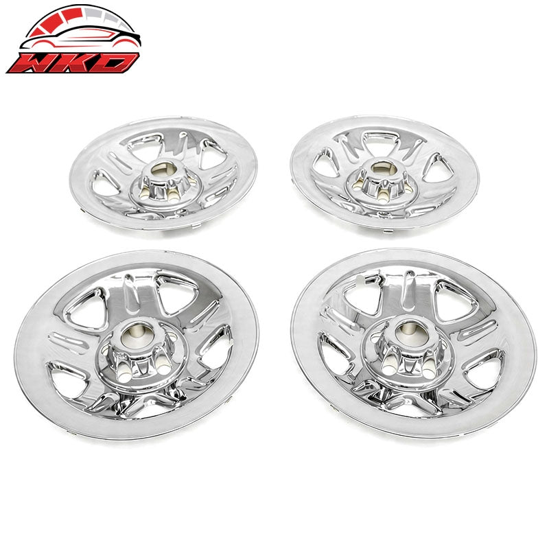 Fits 93-01 Jeep Cherokee 97-01 Wrangler 15" Wheel Covers Chrome Hubcaps Rim 4PCS