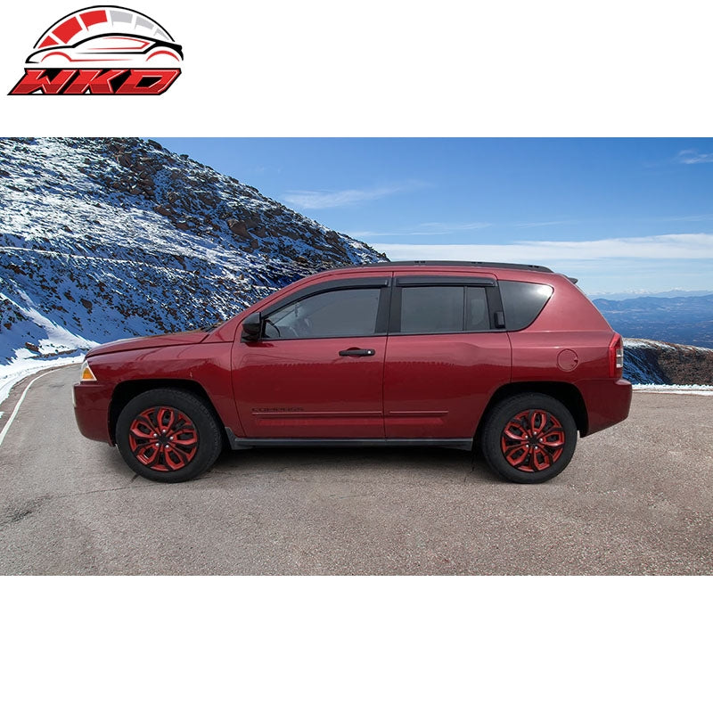 Fits 2007-2017 Jeep Compass 3D TPE Floor Mats All Season Carpets + Window Visors
