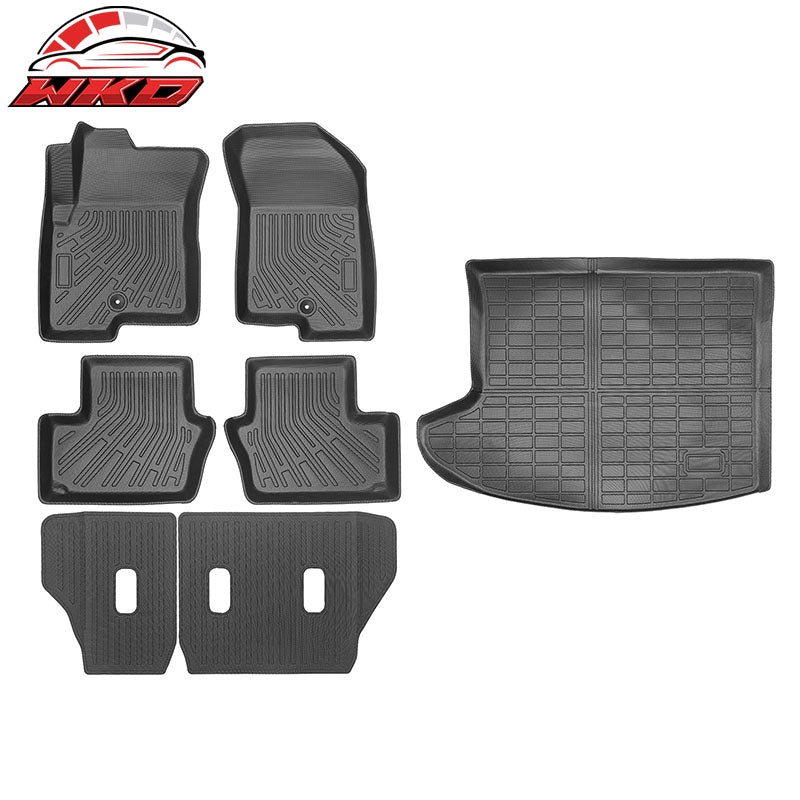 Fits 07-17 Jeep Compass MP & Patriot TPE Floor Mats + Trunk Mat + Backrest Mats