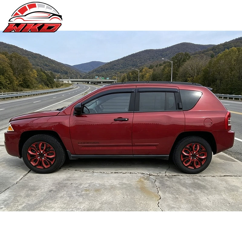Fits 07-17 Jeep Compass TPE Floor Mats+ Rear Trunk Backrest Mats + Window Visors