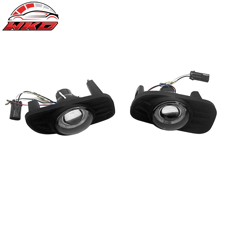 Fits 99-03 Jeep Grand Cherokee Fog Lights Black Housing Clear Lens Lamps Pair