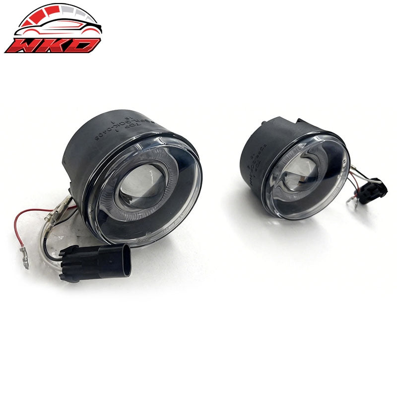 Fits 04-10 Jeep Grand Cherokee Front Bumper Fog Lights Lamps Black Housing 2PCS