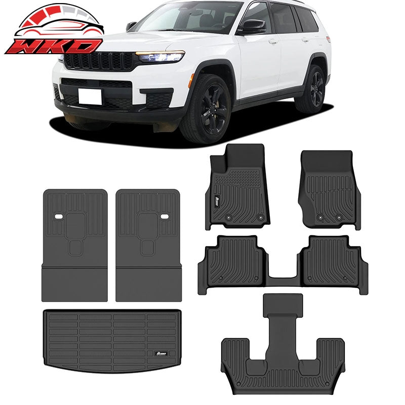 Wholesale For 21-26 Jeep Grand Cherokee L 6-Passenger Floor+ Rear Trunk+ Backrest Mats TPE