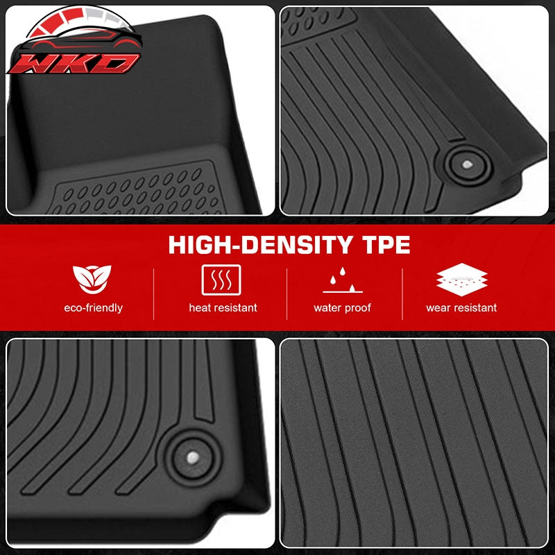 Fits 21-26 Jeep Grand Cherokee L 6-Passenger Heavy Duty Floor Mats Carpet TPE
