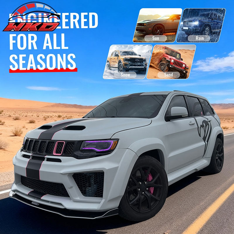Fits 11-21 Jeep Grand Cherokee SRT Redeye Style Front Hood Bonnet Guard Aluminum