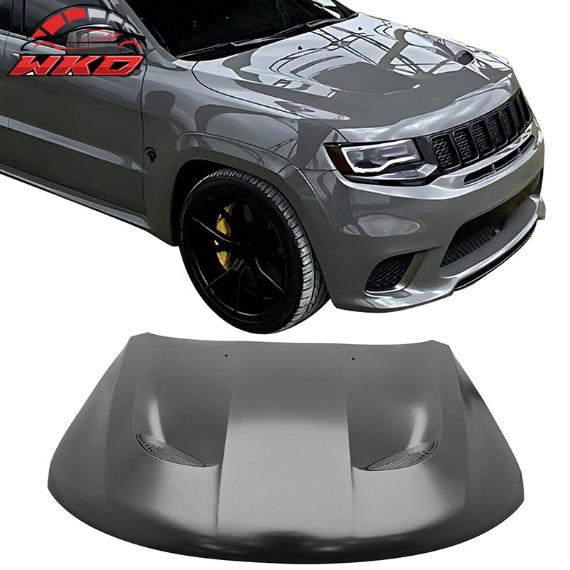 Wholesale 11-21 Jeep Grand Cherokee Trackhawk Style Front Hood Cover Black Aluminum