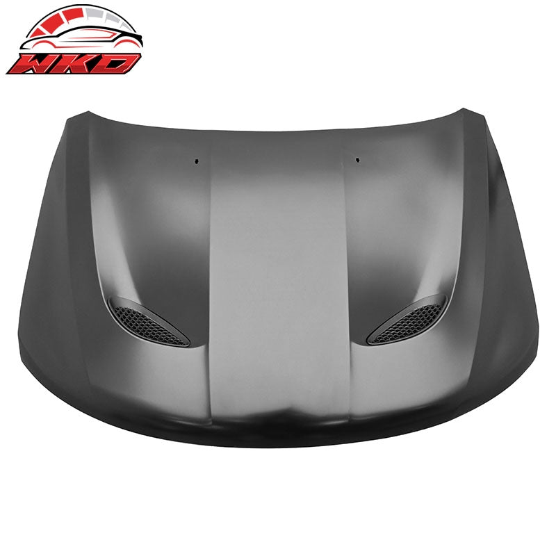 Fits 11-21 Jeep Grand Cherokee Trackhawk Style Front Hood Cover Black Aluminum