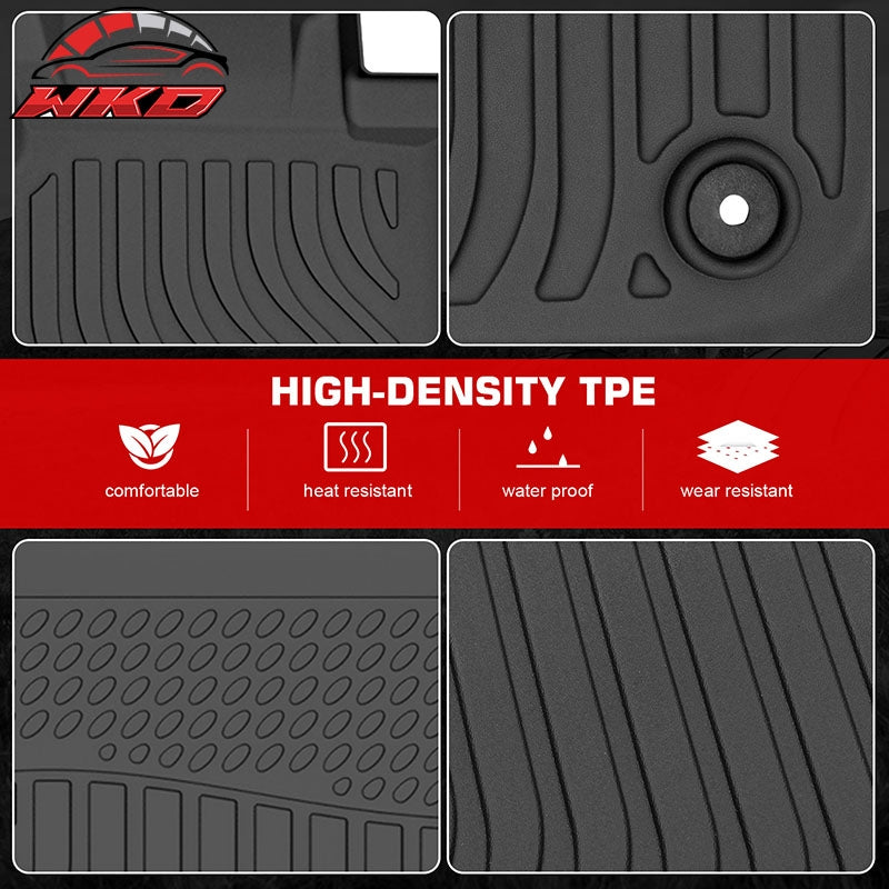 Fits 11-22 Jeep Grand Cherokee WK 3D All Weather Floor Mats TPE Carpet Trunk Mat