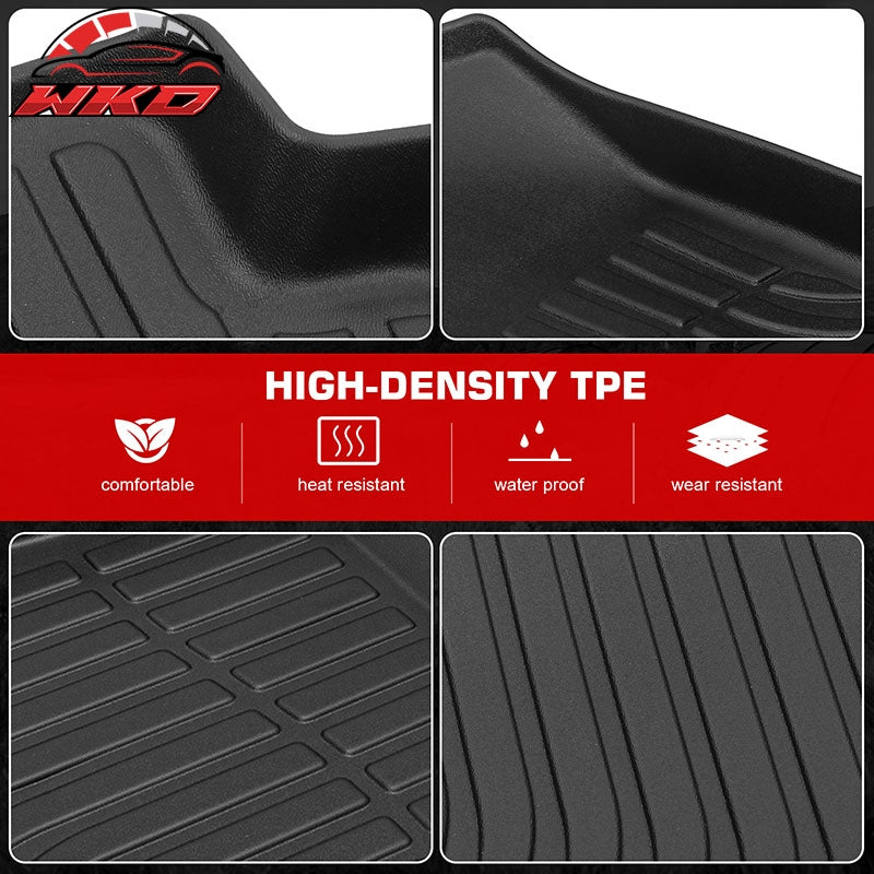 Fits 08-13 Jeep Liberty 3D Molded All Weather Floor Mats TPE Carpet + Trunk Mat