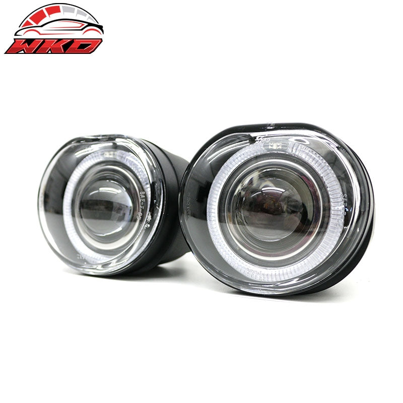 Fits 02-04 Jeep Liberty Front Bumper Fog Lights Clear Lens LH RH Lamps 2PCS Set