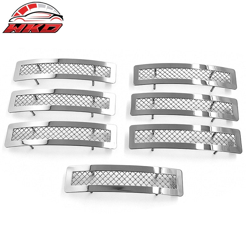 Wholesale 02-07 Jeep Liberty Front Bumper Upper Mesh Grille Insert Assembly Chrome