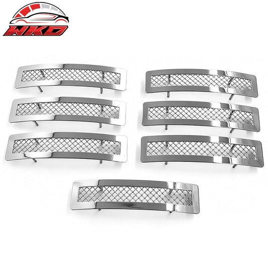 Wholesale 02-07 Jeep Liberty Front Bumper Upper Mesh Grille Insert Assembly Chrome - Wikond Auto