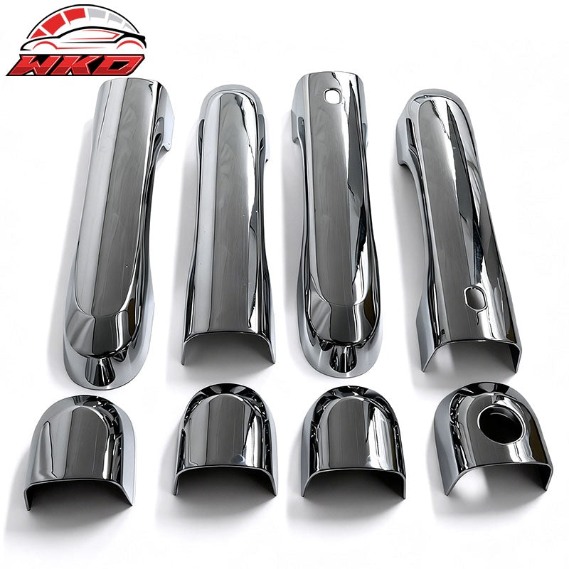 Fits 15-22 Jeep Renegade Chrome Door Handle Cover 1 Keyhole 2 Smart Key Cut-Out