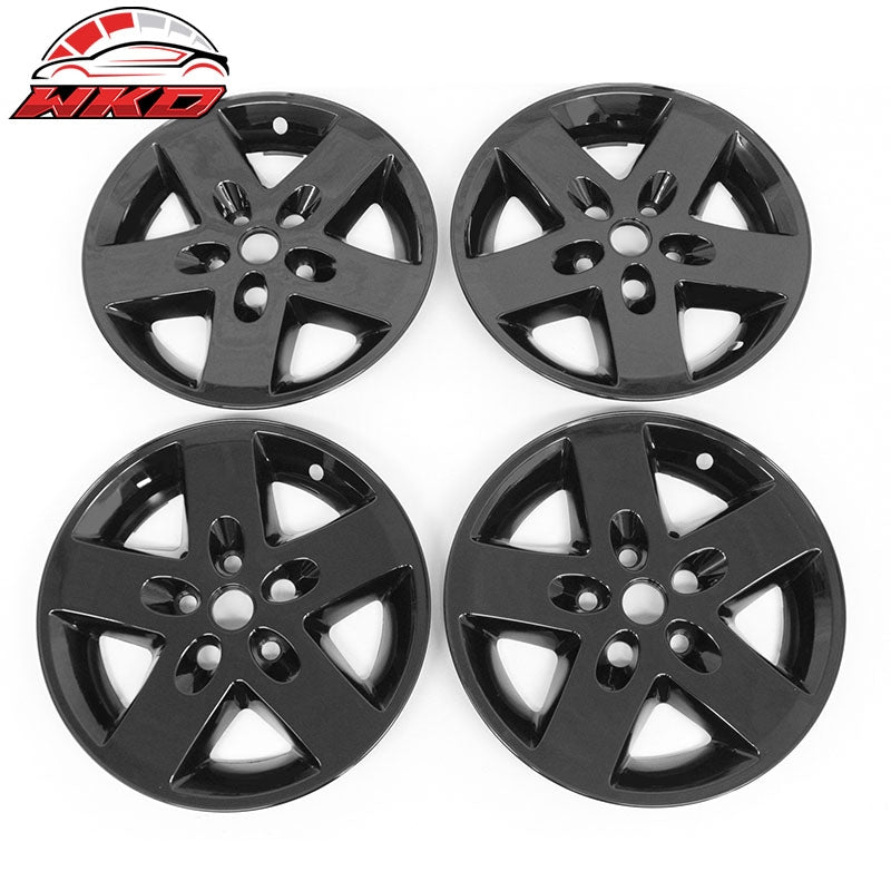 Wholesale 2007-2017 Jeep Wrangler 17" Wheel Covers Hubcaps Rim ABS Gloss Black 4PCS