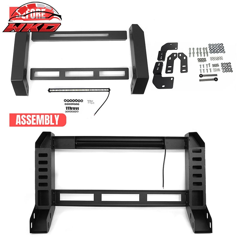 Wholesale 18-26 Jeep Wrangler JL 20-26 Gladiator JT Bull Bar Grille Guard W/LED Light - Wikond Auto
