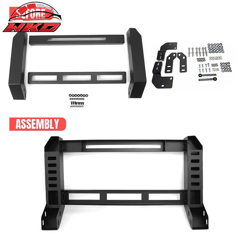 Fits 18-26 Jeep Wrangler JL 20-26 Gladiator JT Bull Bar Push Bumper Grille Guard