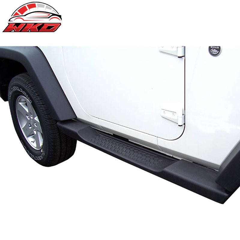 Fits 07-18 Jeep Wrangler 2DR OE Style Running Board Side Step Nerf Bars Pair PP