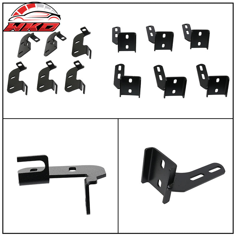 Fits 07-18 Jeep Wrangler JK 4-Door Offroad Style 2PCS Running Boards Nerf Bars
