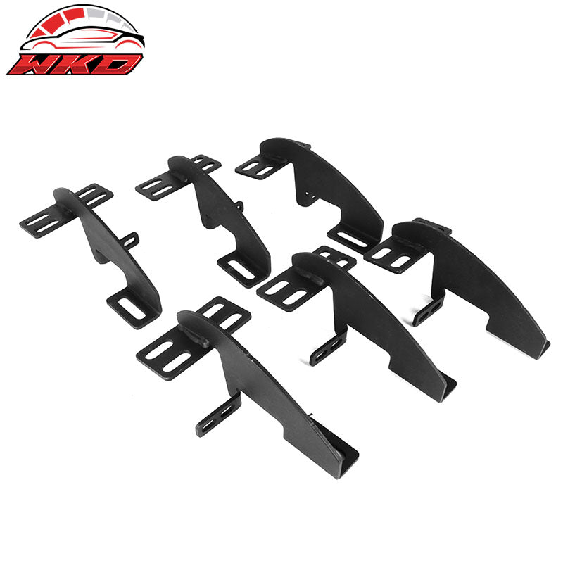 Fits 07-18 Jeep Wrangler JK 4DR IKON V1 Style Steel Running Boards Silver