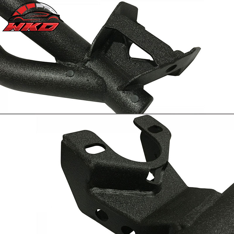 Fits 07-18 Jeep Wrangler 4DR Black Side Steps Nerf Bars Running Board - 2PC