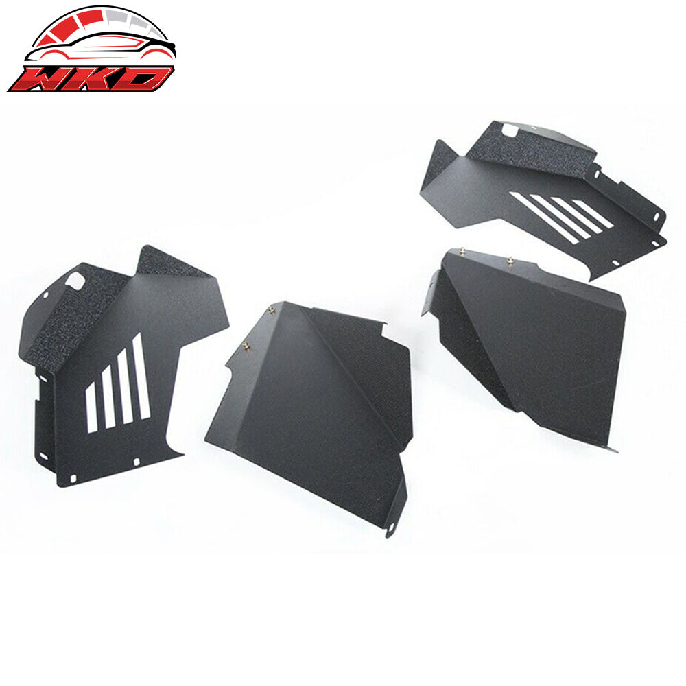 Fits 07-18 Jeep Wrangler JK Steel Powder Coated Front Inner Fender Liners
