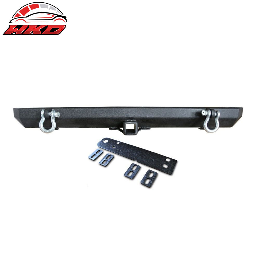 Wholesale 87-06 Jeep Wrangler YJ TJ Steel Rock Crawler Rear Bumper W/Hitch Receiver