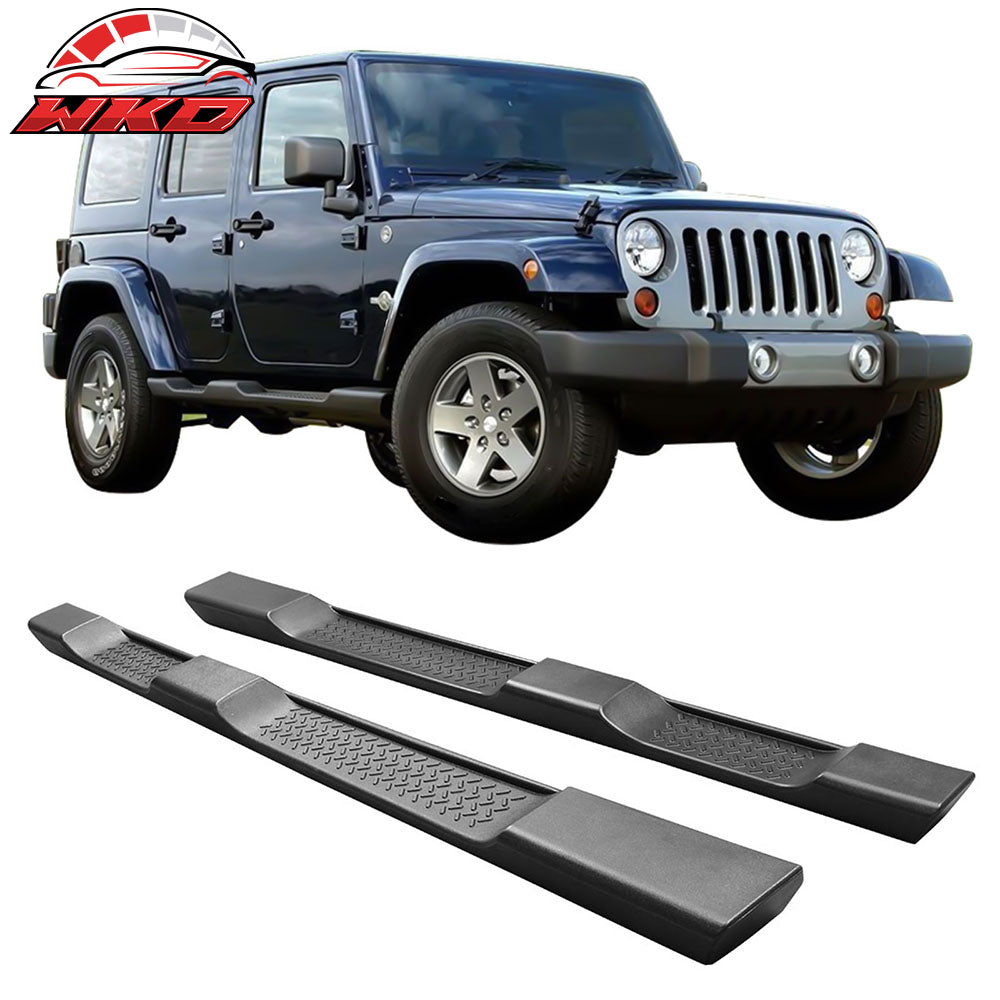 Fits 07-18 Jeep Wrangler 4Dr OE Style 2PCS Running Boards Side Step Nerf Bars