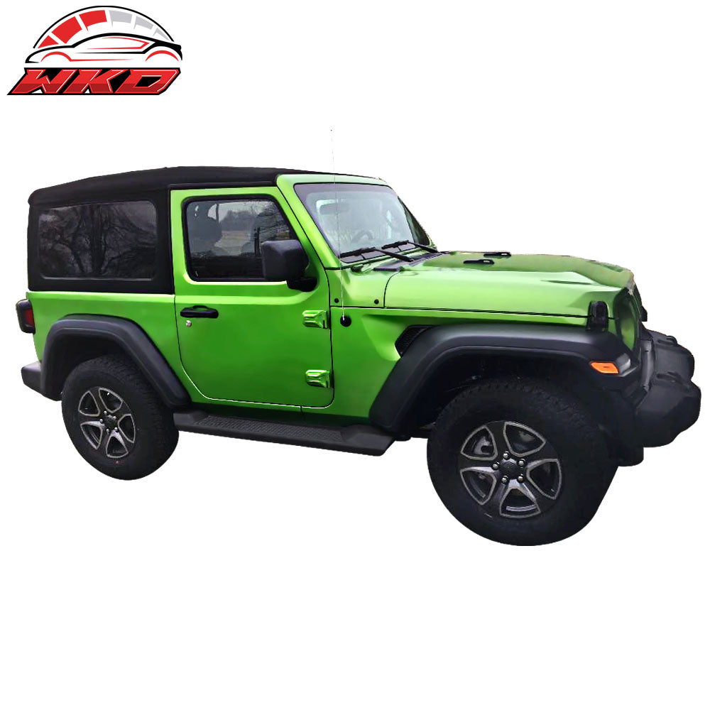 Fits 18-25 Jeep Wrangler JL 2 Door Textured Nerf Bar Side Step Running Boards