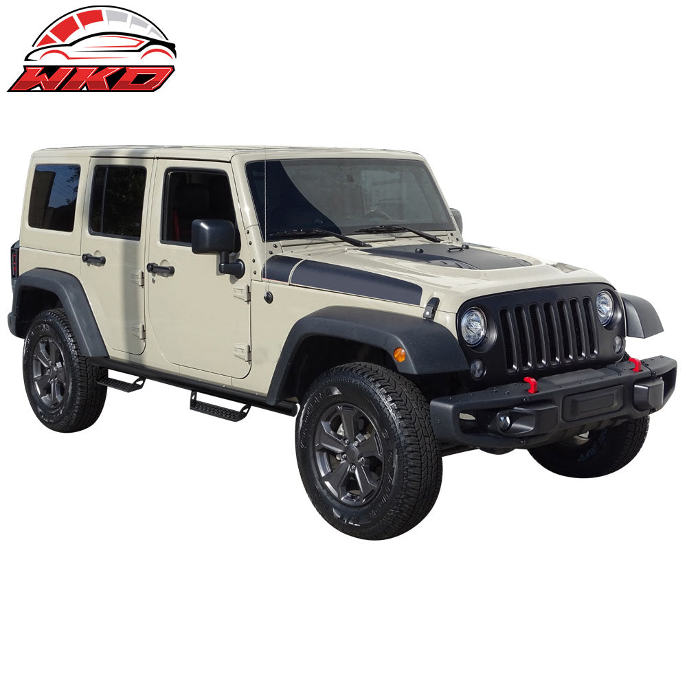 Fits 07-18 Jeep Wrangler 4Dr BCT Style Side Step Bars