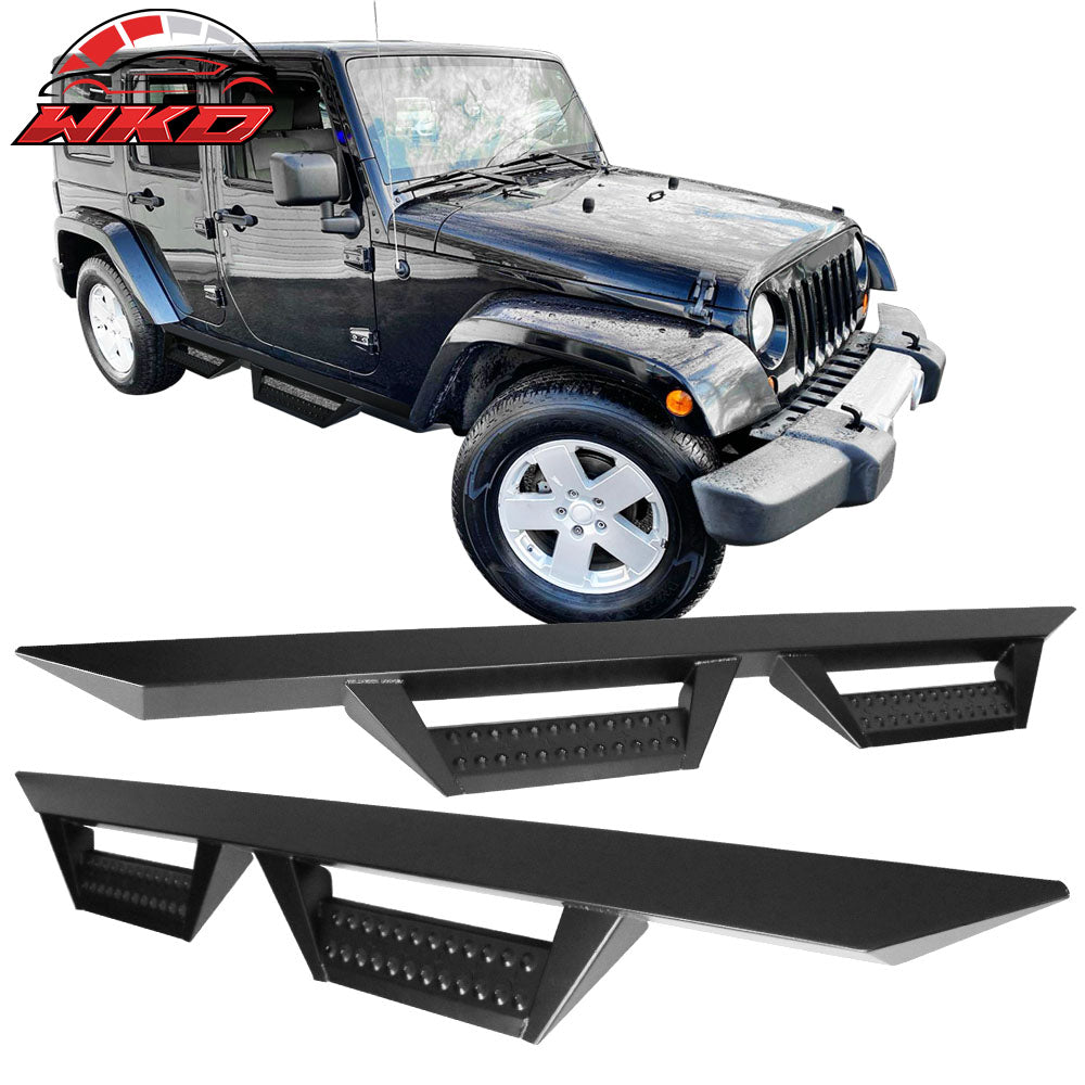 Fits 07-18 Jeep Wrangler 4Dr BZ Style Side Step Bars