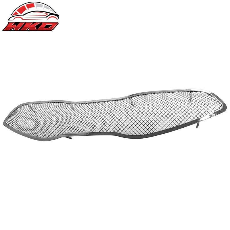 Fits 2014-2016 Kia Cadenza Mesh Style Front Bumper Grille Chrome Stainless Steel