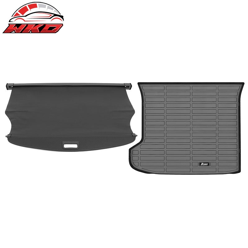 Wholesale 22-24 Kia EV6 3D Molded TPE Rear Trunk Mat Cargo Liner Pad + Cargo Cover