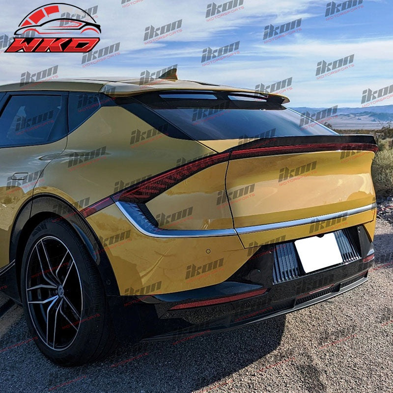 Fits 21-26 Kia EV6 X Style Rear Ducktail Trunk Spoiler Wing Lip ABS Gloss Black