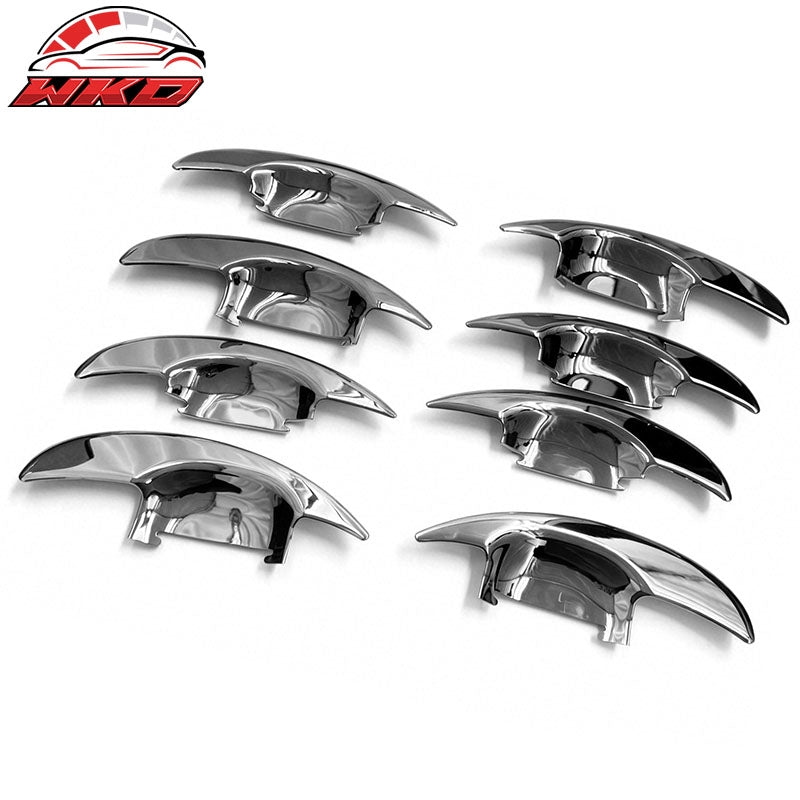 Fits 2014-2015 Kia Forte Sedan Chrome ABS Outer Door Bowl Handle Cover Trims