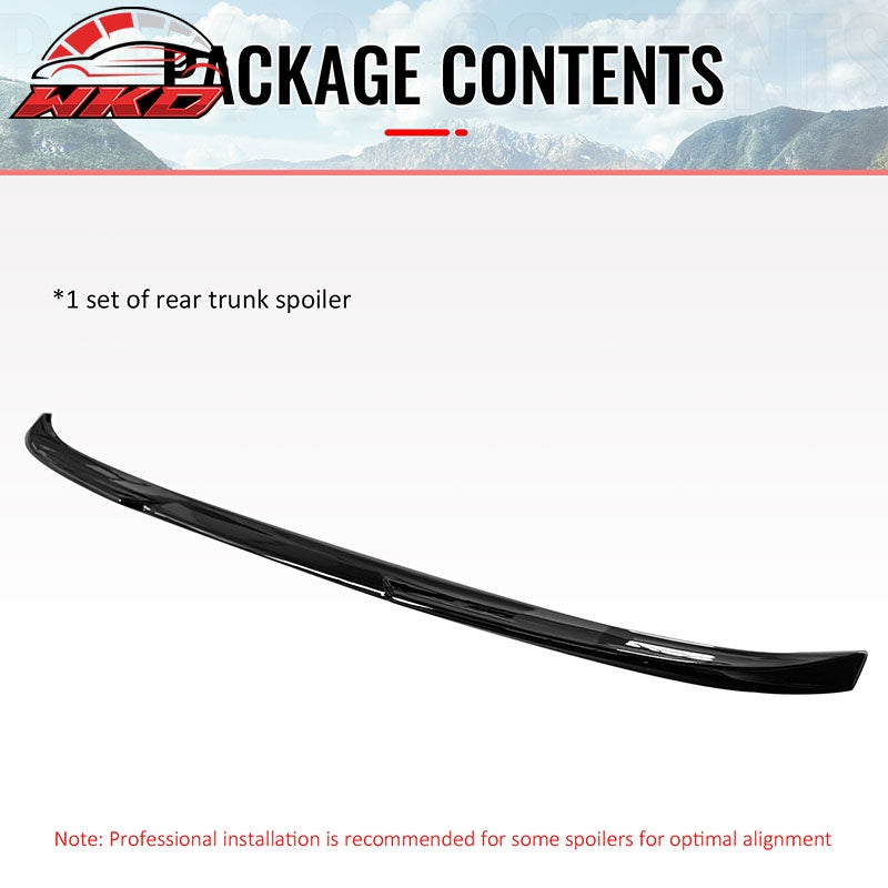 Fits 25-26 Kia K4 Sedan IKON Style Gloss Black Duckbill Rear Trunk Spoiler ABS