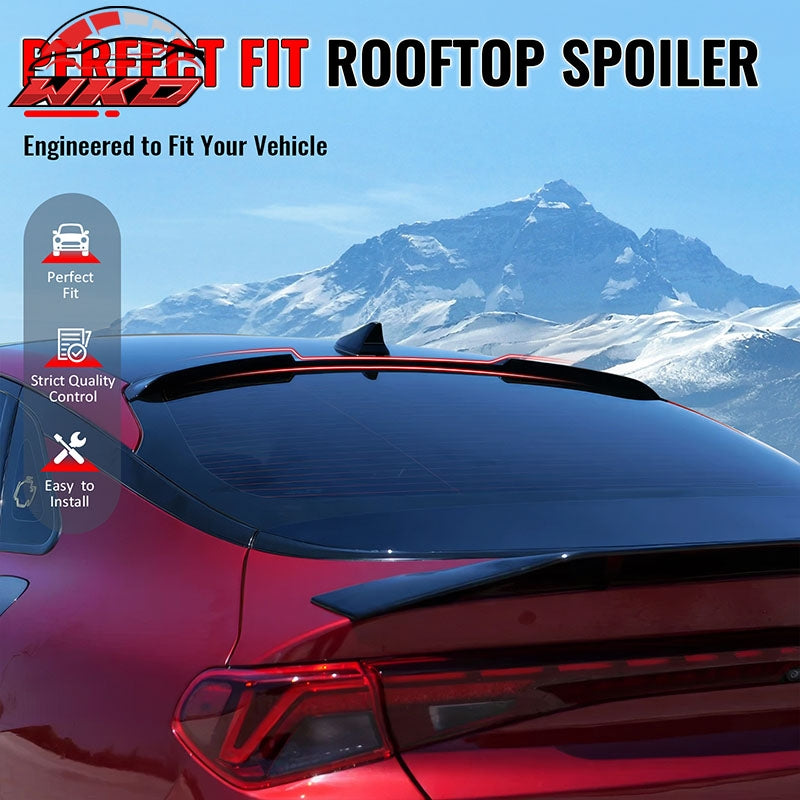 Wholesale 21-26 Kia K5 5th Gen 4Dr Gloss Black Roof Spoiler Rear Window Wing Lip ABS - Wikond Auto