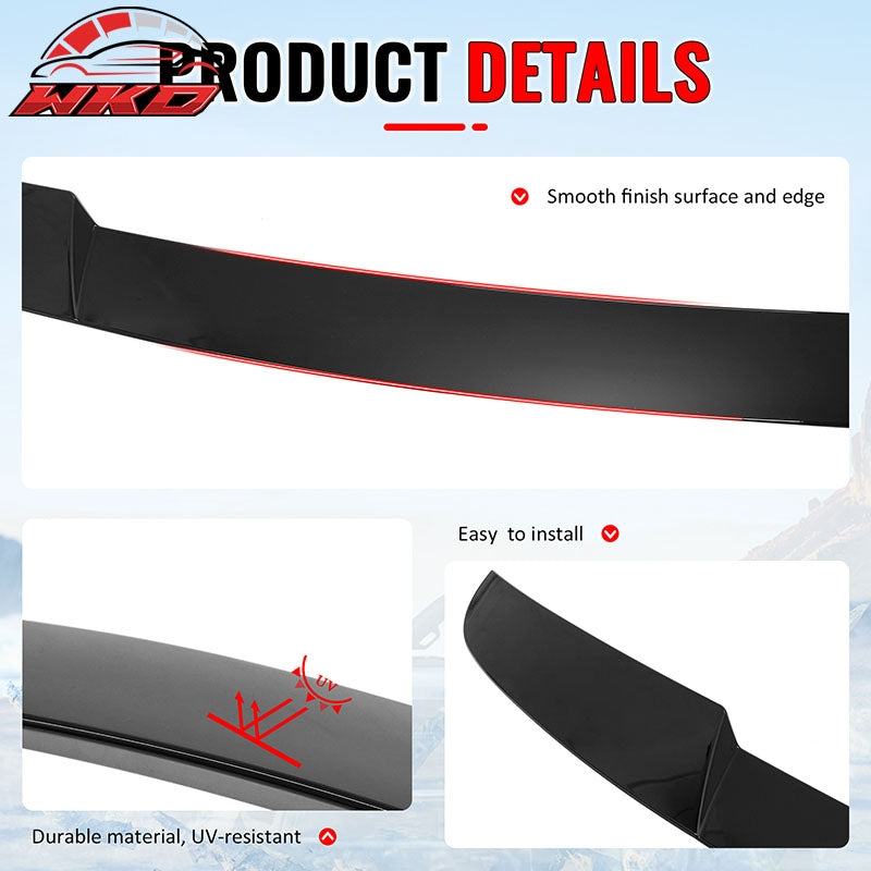 Wholesale 21-26 Kia K5 5th Gen 4Dr Gloss Black Roof Spoiler Rear Window Wing Lip ABS - Wikond Auto