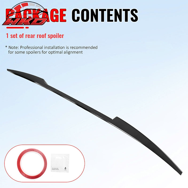 Wholesale 21-26 Kia K5 5th Gen 4Dr Gloss Black Roof Spoiler Rear Window Wing Lip ABS - Wikond Auto