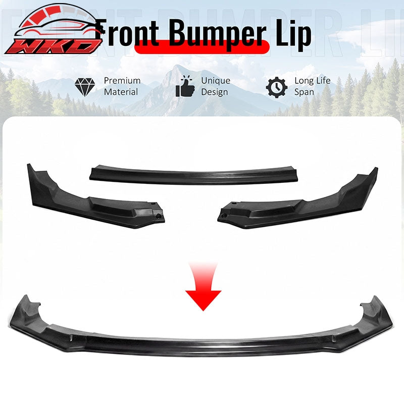 Fits 25-26 Kia K5 GT GT-Line Front Bumper Lip IKFM Style 3PCS Spoiler Unpainted PU