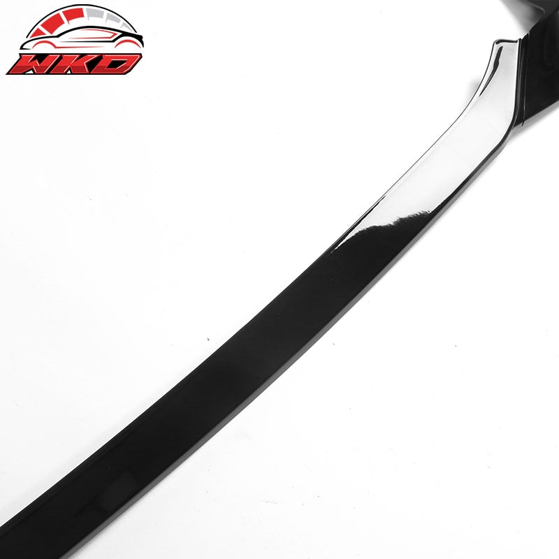 Fit 21-24 Kia K5 GT-Line Sedan PP 3PCS Front Bumper Lip Spoiler Gloss Black