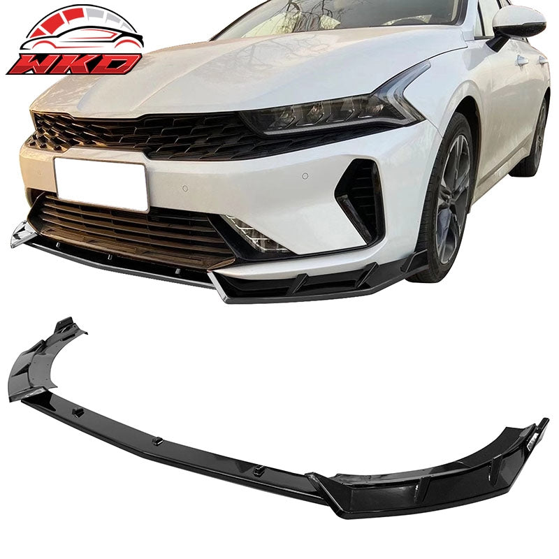 Wholesale 2021-2024 Kia K5 IKON Style Gloss Black Front Bumper Lip Spoiler Kit PP 3PC