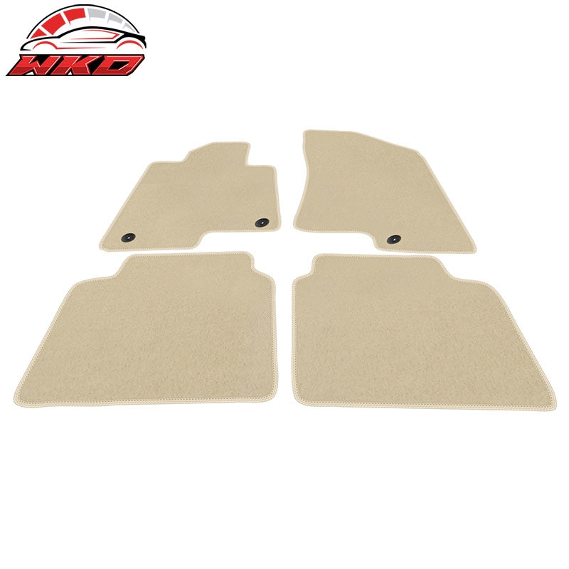 Fits 21-26 Kia K5 Optima 4PCS Auto Car Front Rear Floor Mats Carpets Nylon Beige